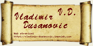 Vladimir Dušanović vizit kartica